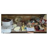 Table Full-Picture Frames, Spittoon, Books,