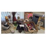 Misc Lot of Binoculars, Candles, Sea Shells,