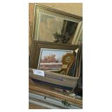 Box of Framed Art & Frames-Upstairs