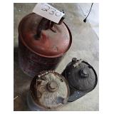 3 Vintage Fuel Cans-Basement