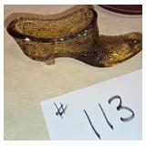 Fenton? Amber Glass Shoe