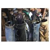 4 Golf Bags & Contents-Basement