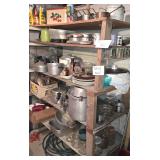 5 Shelves Full-Vintage Pots, Pans, Bread Box,