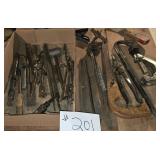 2 Flats of Tools, Drill Bits, Pry Bars & more-
