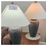 Pair of Decorative Lamps 34' tall