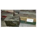3 Old Tool Boxes & an Ammo Box-Basement