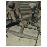 Fireplace Andirons & Gas Burner-Basement
