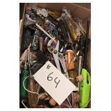 Flat of Kitchen Junk Drawer Items, Tools