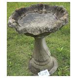 Antique Cement Bird Bath