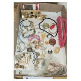Flat of Costume Jewelry