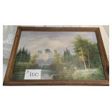 Signed Oil on Canvass Landscape Painting 37 X 25