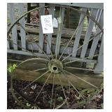 Large Metal Antique Wagon Wheel