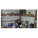 Contents of Corner of Garage-Tools, Christmas
