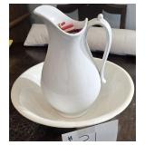 Royal Stone Pitcher & La Francaise Porcelain Bowl