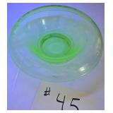 Uranium Glass Console Bowl
