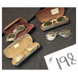4 Pair Antique Glasses
