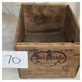 Del Monte Wood Peach Crate 20 X 10 X 14