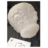 12' Satin Milk Glass Cherub Globe