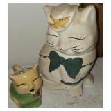 Shawnee Cat Cookie Jar & Kitty Creamer