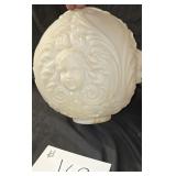 12' Satin Milk Glass Cherub Globe