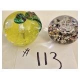 2 Vintage Paperweights