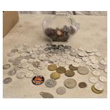 Tokens, Piggy Bank with Pennies, Shell Game Pieces