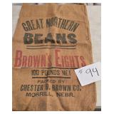 Vintage Great Northern Beans Bag