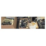 Box of Electronics, Camcorder, Phones,