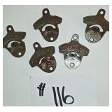 5 Vintage Bottle Openers