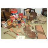 Large Selection of Vintage Tins, Scales