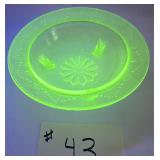 Uranium Glass Footed Bowl-Tiny Chigger