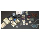 Flat of Costume Jewelry, Pocket Watch & more