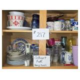 Contents of Cabinet-Glasses, Coffee Mugs,