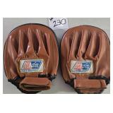 US Action Brown Leather Boxing/MMA Training Mitts