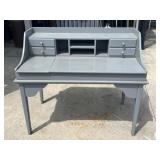 Grey Painted Wood Desk Grey Painted Wood Desk