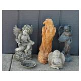 3 Lawn Statues, Wood Eagle 3 Lawn Statues, Wood Eagle