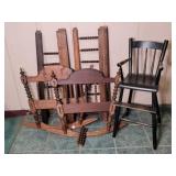 Vintage Toddler Chair, Antique Cradle Vintage Toddler Chair, Antique Cradle