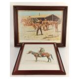 2 Framed Remington Offset Lithographs 2 Framed Remington Offset Lithographs