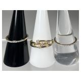 Three 10k gold rings Three 10k gold rings