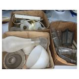 Vintage Glass Hurrcane, Lamp Shades Vintage Glass Hurrcane, Lamp Shades