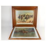 2 Framed Remington Prints 2 Framed Remington Prints