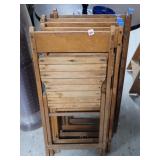 7 Wood Folding Chairs 7 Wood Folding Chairs