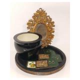 Wall Mirror, Planter, Coasters Wall Mirror, Planter, Coasters
