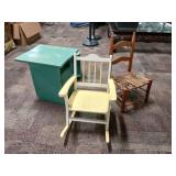 Vintage Child's Nightstand & Chairs Vintage Child's Nightstand & Chairs