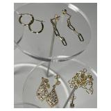 14 K Earrings, Chain 3g 14 K Earrings, Chain 3g