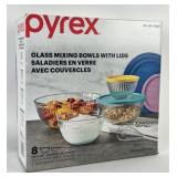 NEW Pyrex Glass Mixing Bowls Set NEW Pyrex Glass Mixing Bowls Set