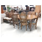 Wood Dining Table w/ 8 Chairs Wood Dining Table w/ 8 Chairs