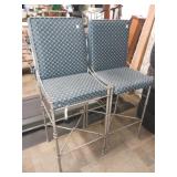 2 Metal Frame Bar Stools 2 Metal Frame Bar Stools