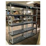 2 Plastic Storage Racks 2 Plastic Storage Racks
