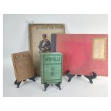 3 Antique Books, Antique Print Portfolio 3 Antique Books, Antique Print Portfolio